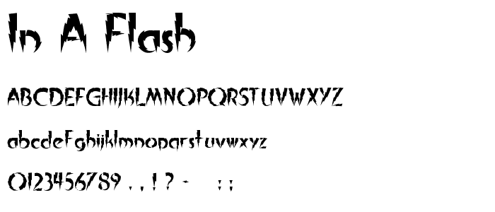 In A Flash font